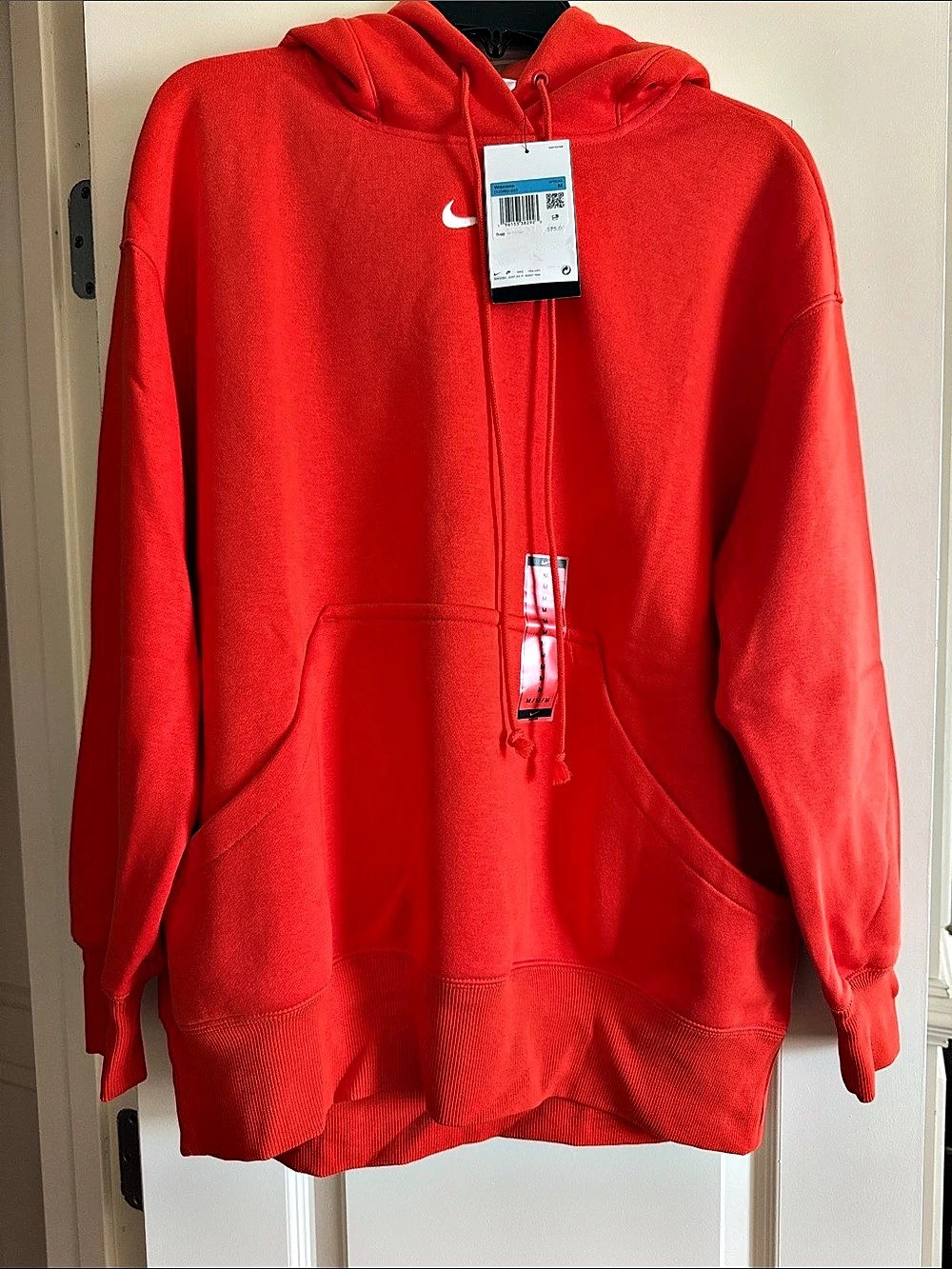 Nike Phoenix Fleece Oversized Pullover Hoodie Orange NWT